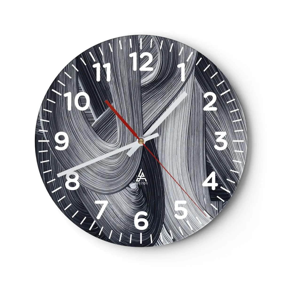 Wanduhr - Glasuhr - Die Fließfähigkeit der Realität - 40x40 cm