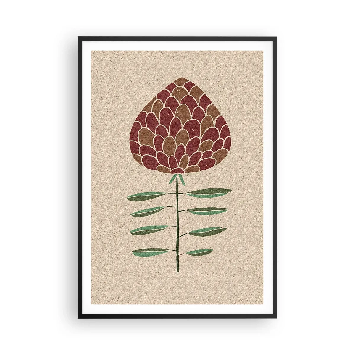 Poster in einem schwarzem Rahmen - Was für ein großs Tier - 70x100 cm