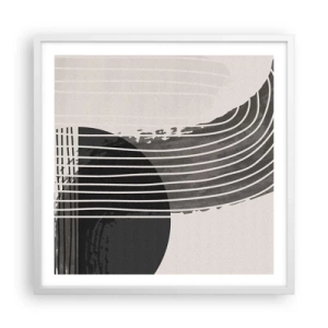 Poster in einem weißen Rahmen - Hin und zurück - 60x60 cm