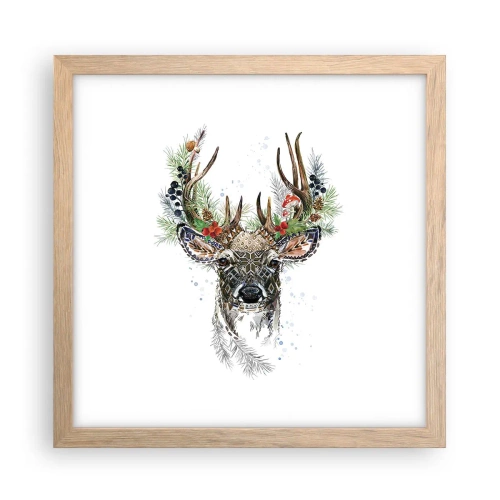 Poster in einem Rahmen aus heller Eiche - Im festlichen Gewand - 30x30 cm