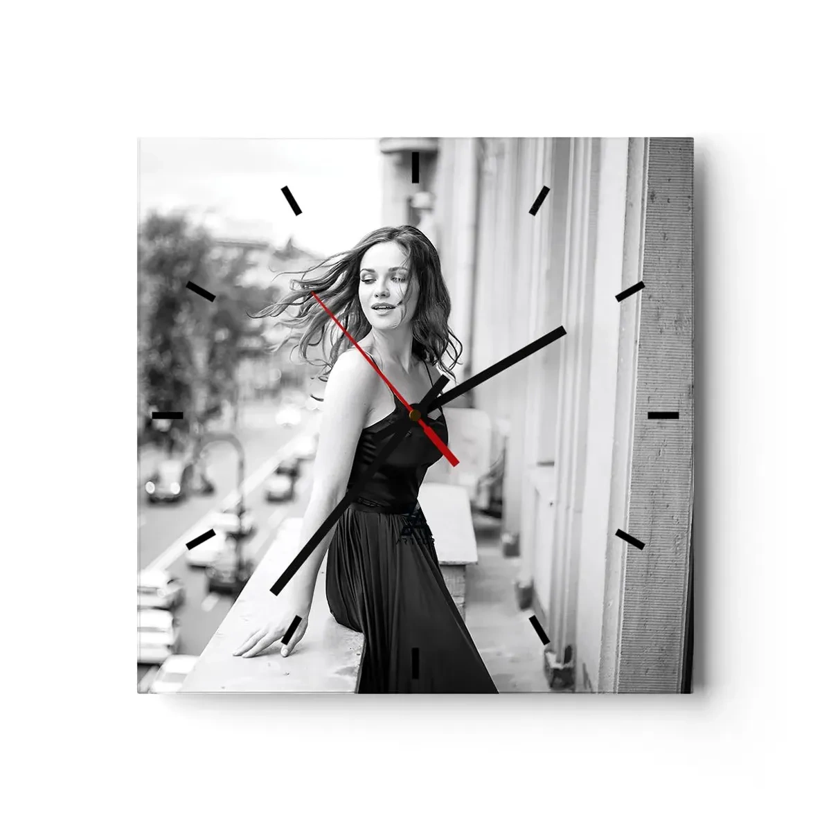 Wanduhr - Glasuhr - Bestimmt ein Pariser - 40x40 cm