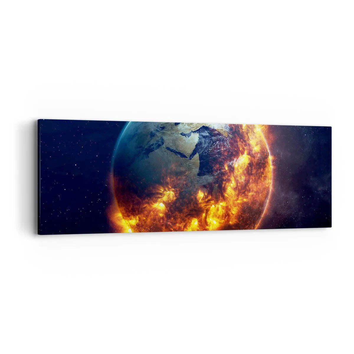 Bild auf Leinwand - Leinwandbild - Die Flamme der Apokalypse - 90x30 cm