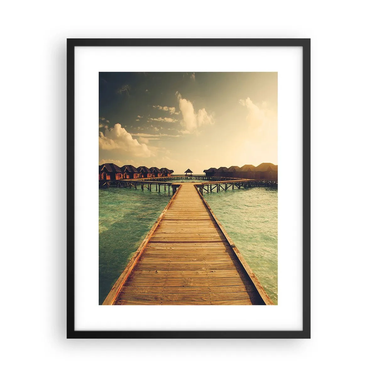 Poster in einem schwarzem Rahmen - Eine herzliche Einladung - 40x50 cm