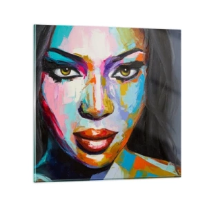 Glasbild - Bild auf glas - Es ist unmöglich die Augen abzuwenden - 50x50 cm