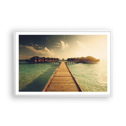 Poster in einem weißen Rahmen - Eine herzliche Einladung - 91x61 cm