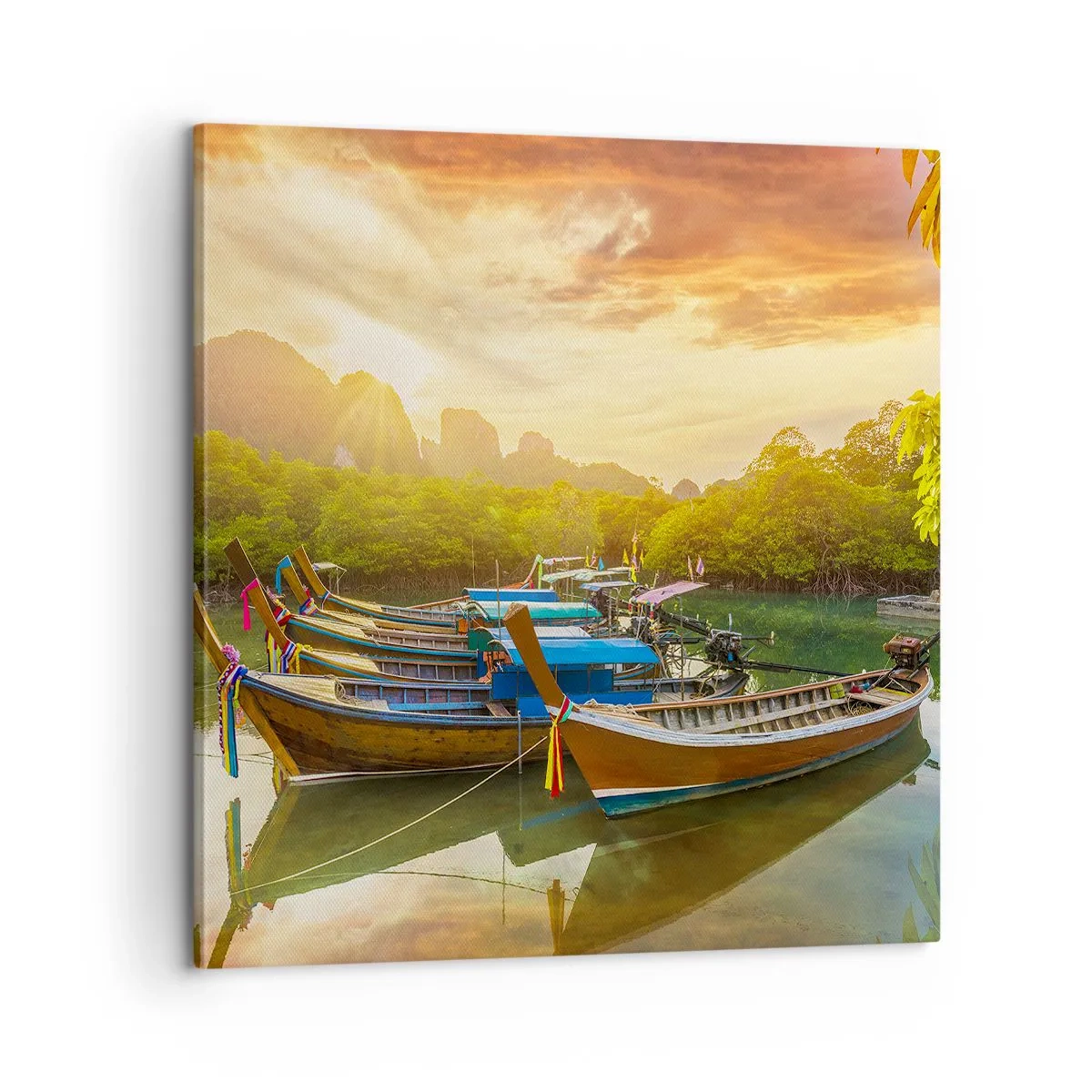 Bild auf Leinwand - Leinwandbild - Vor einem anstrengenden Tag - 60x60 cm