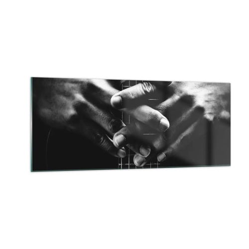 Glasbild - Bild auf glas - Gebet des Künstlers - 100x40 cm