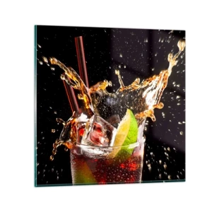 Glasbild - Bild auf glas - Freude und Energie der Farben - 70x70 cm