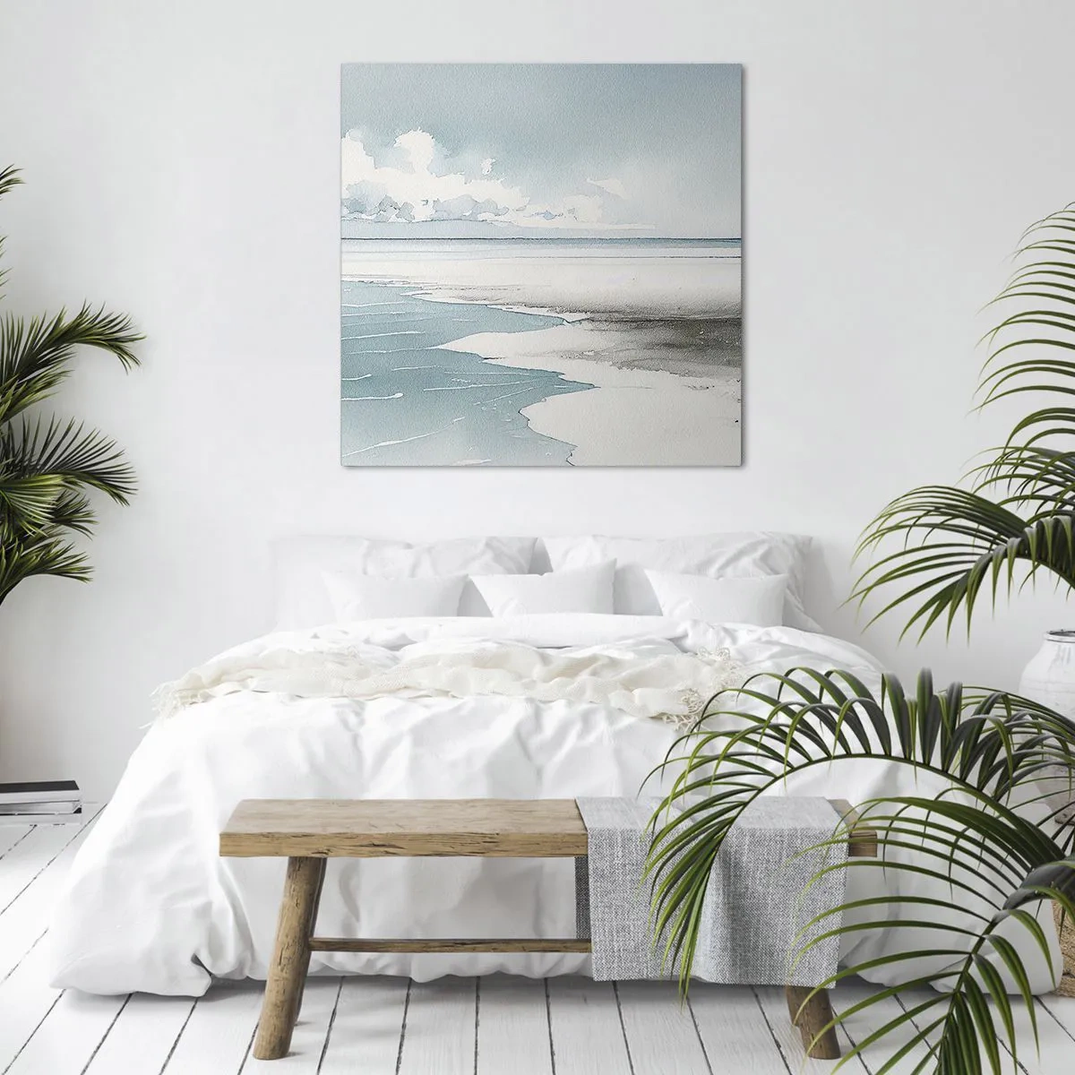 Bild auf Leinwand - Leinwandbild - Sanfte Flut - 60x60 cm