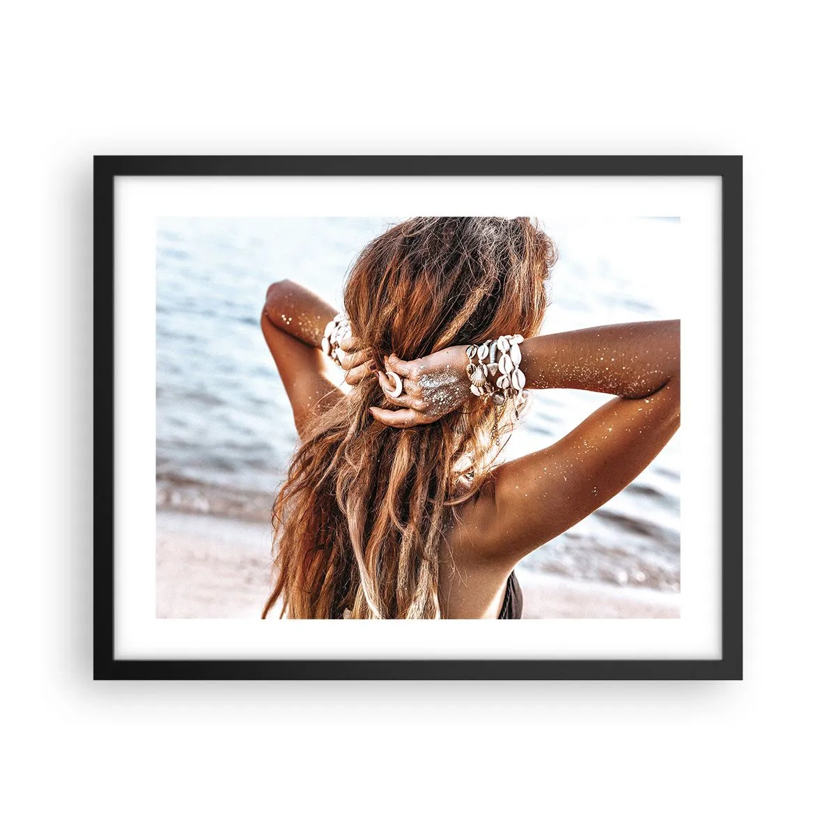 Poster in einem schwarzem Rahmen - Eine Schwester von Wasser und Sonne - 50x40 cm