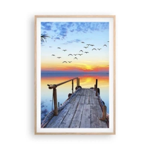 Poster in einem Rahmen aus heller Eiche - Es ist Zeit, zurückzukehren ... - 61x91 cm