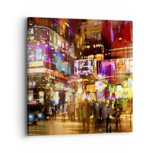 Bild auf Leinwand - Leinwandbild - In einem Lichtermeer - 40x40 cm