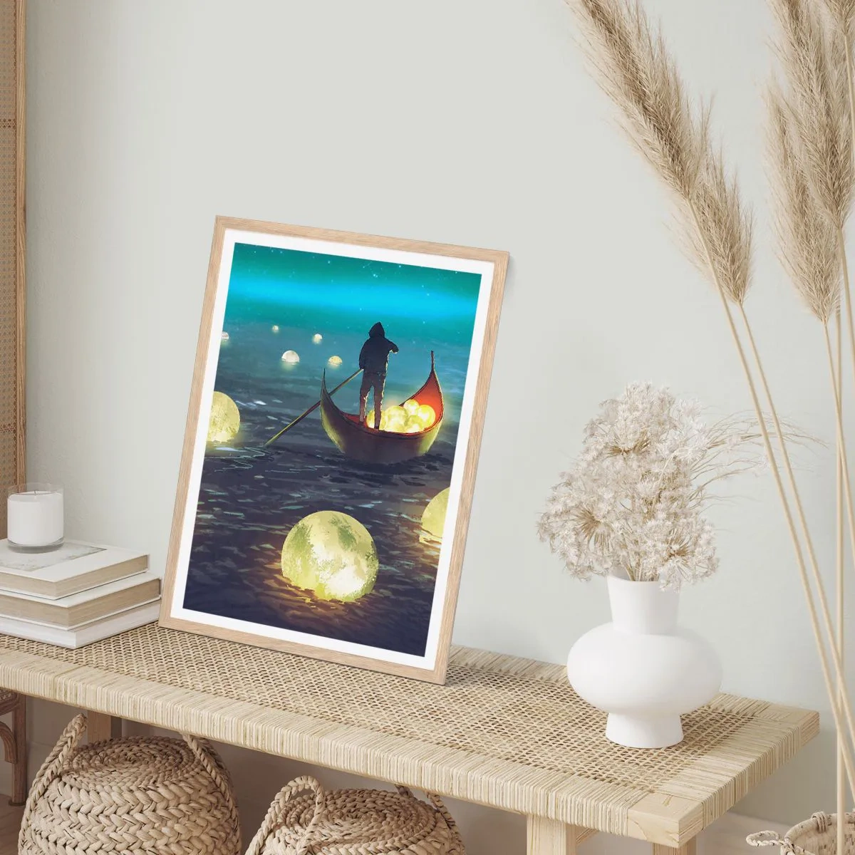 Poster in einem Rahmen aus heller Eiche - Dinge, von denen Philosophen nie geträumt haben - 40x50 cm