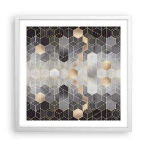 Poster in einem weißen Rahmen - Diamant-Komposition - 50x50 cm