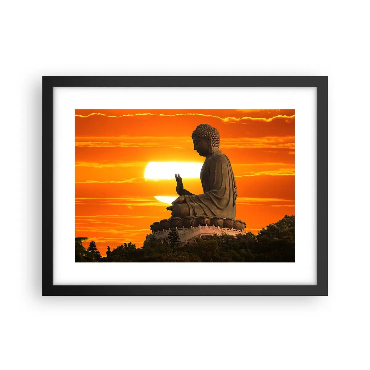 Poster in einem schwarzem Rahmen - Keine Angst vor der Welt - 40x30 cm