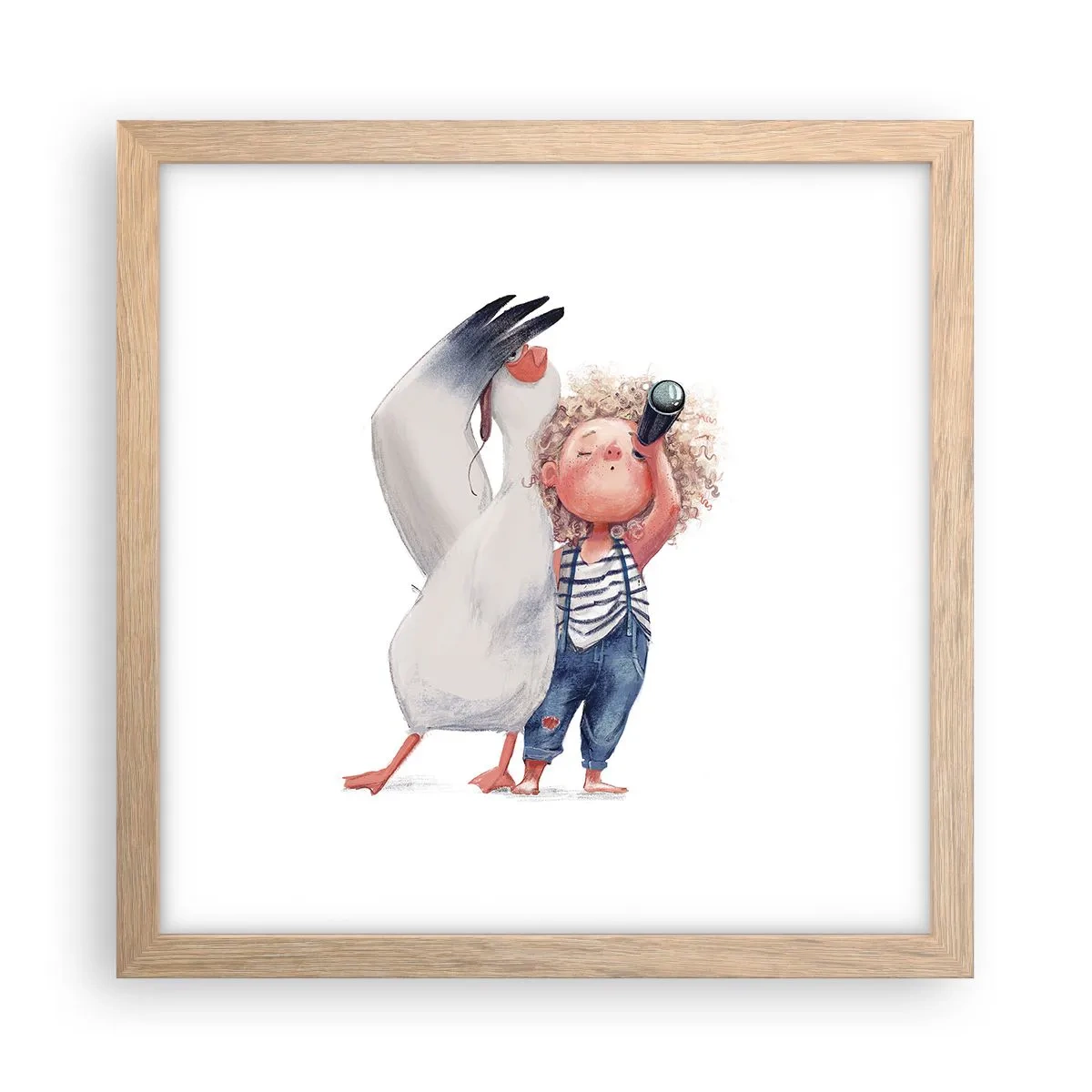 Poster in einem Rahmen aus heller Eiche - Toller Reiseplan - 30x30 cm