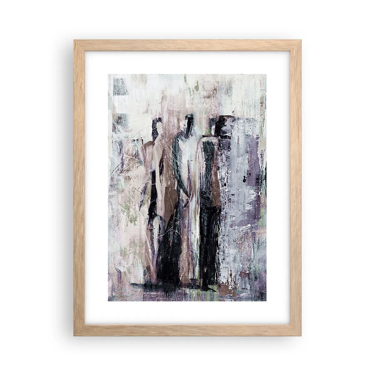 Poster in einem Rahmen aus heller Eiche - Die geheimnisvolle Drei - 30x40 cm