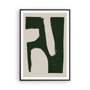 Poster in einem schwarzem Rahmen - Weiße Buchten - 70x100 cm