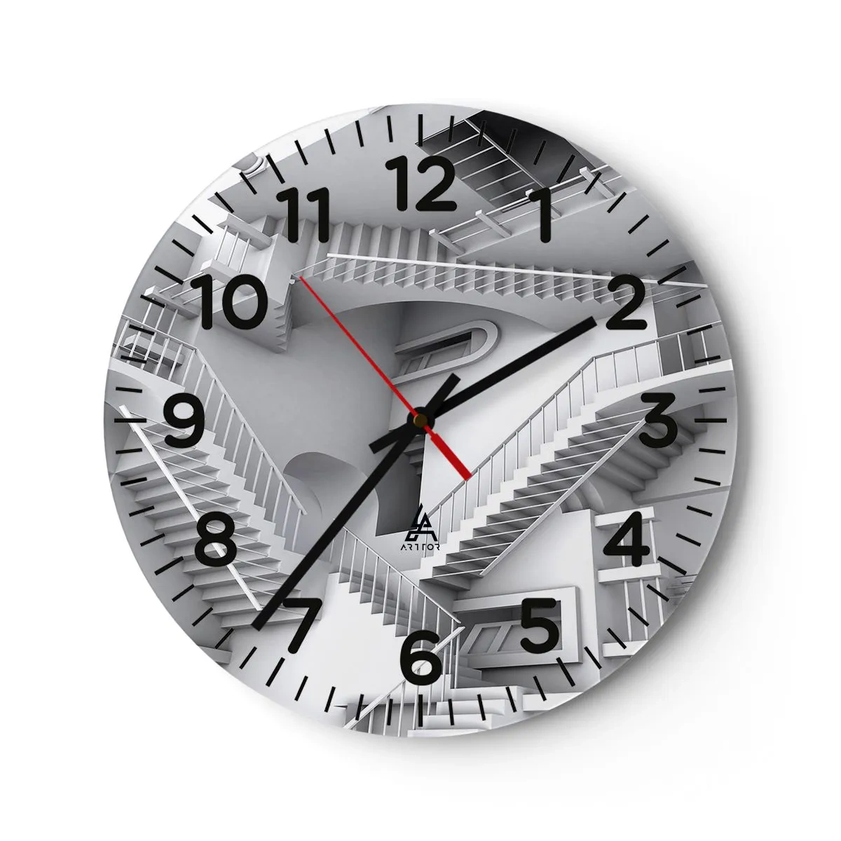 Wanduhr - Glasuhr - Die Paradoxien des Weltraums - 40x40 cm