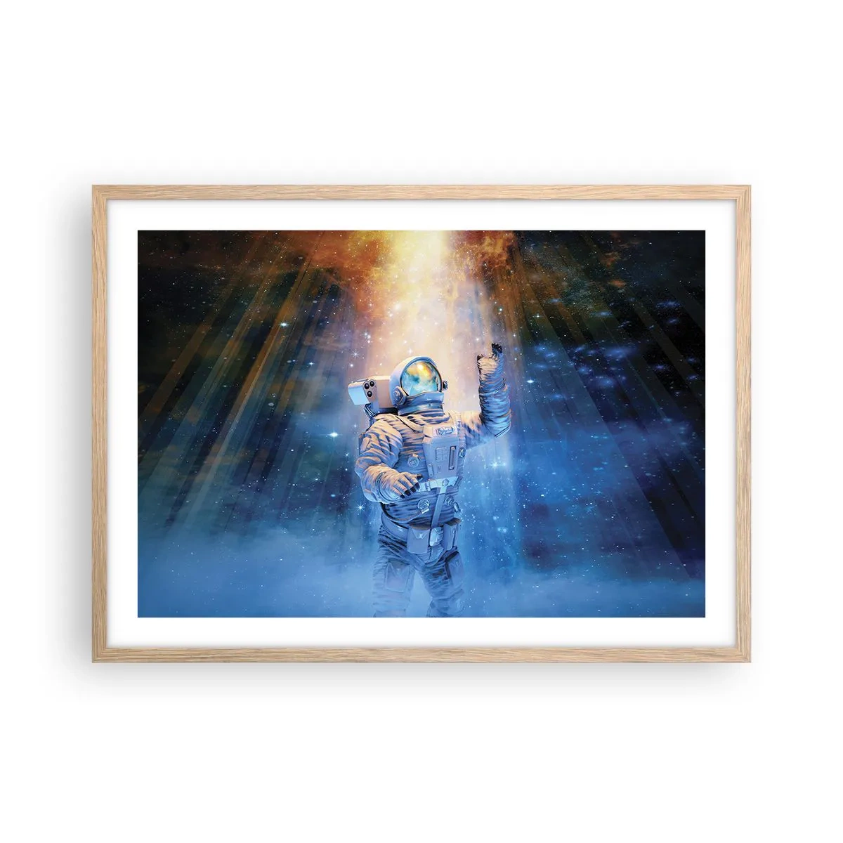 Poster in einem Rahmen aus heller Eiche - Endlich am Ende - 70x50 cm