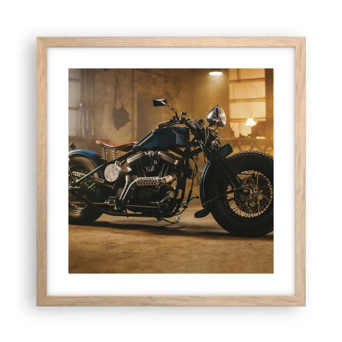 Poster in einem Rahmen aus heller Eiche - Ich kann alles - 40x40 cm