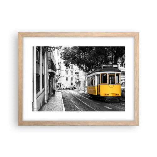 Poster in einem Rahmen aus heller Eiche - Und Fado im Hintergrund - 40x30 cm