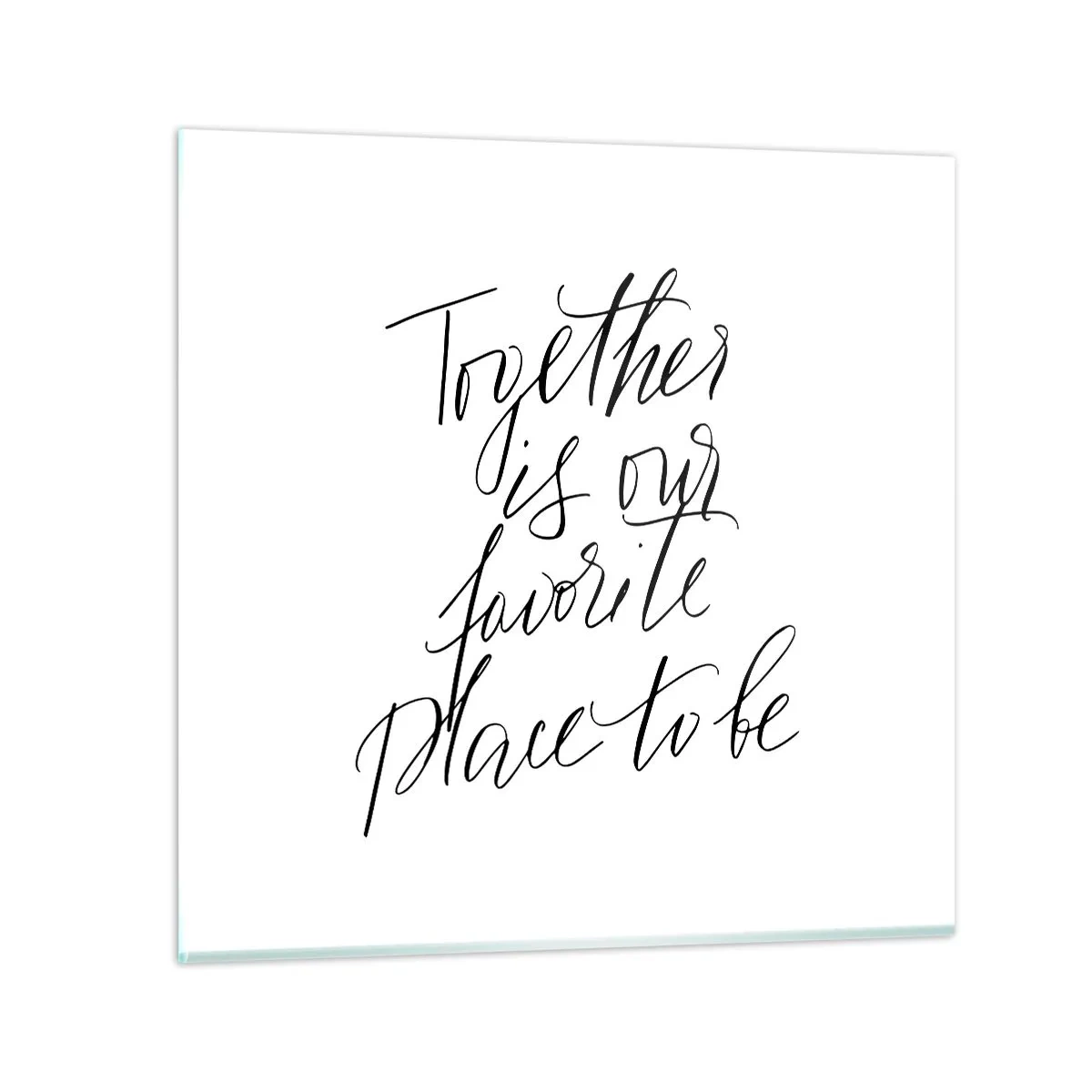 Glasbild - Bild auf glas - Fühlst du das auch? - 70x70 cm