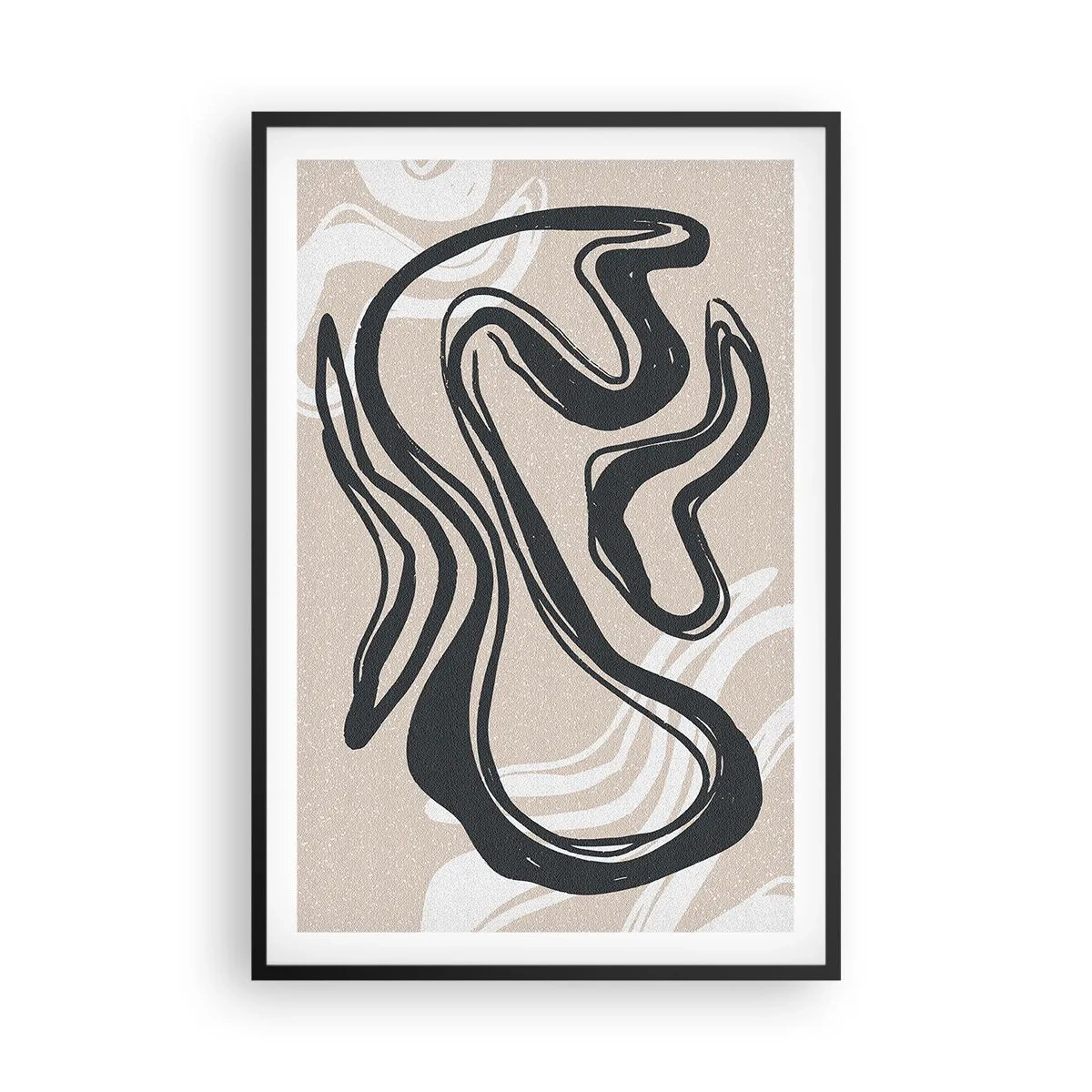 Poster in einem schwarzem Rahmen - Vervielfachter Ausdruck - 61x91 cm