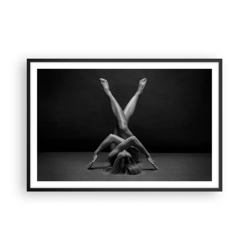 Poster in einem schwarzem Rahmen - Die Geometrie der Nacktheit - 91x61 cm