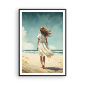 Poster in einem schwarzem Rahmen - Der Sonne und dem Wind begegnen - 70x100 cm
