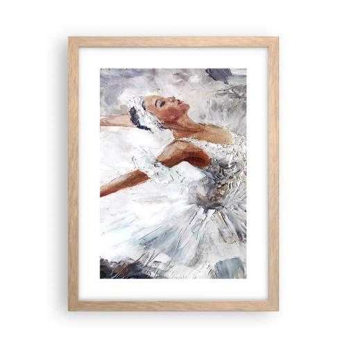 Poster in einem Rahmen aus heller Eiche - Zart und leicht wie Tüll - 30x40 cm