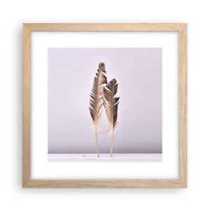 Poster in einem Rahmen aus heller Eiche - Gegen das Nichts - 30x30 cm