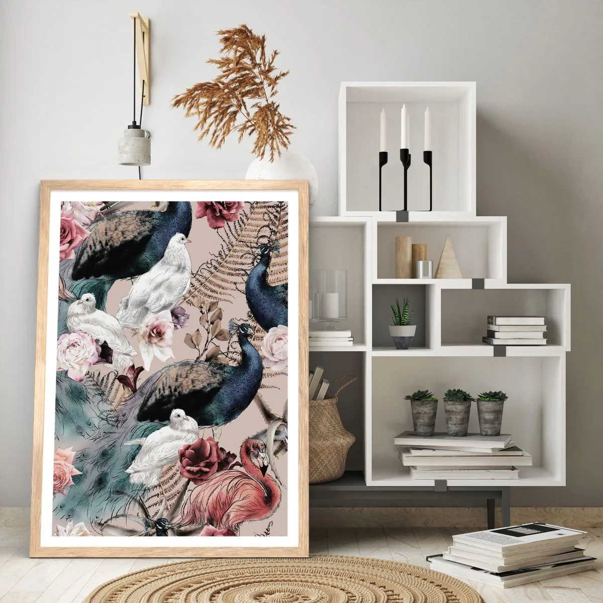 Poster in einem Rahmen aus heller Eiche - Im Schlossgarten - 70x100 cm