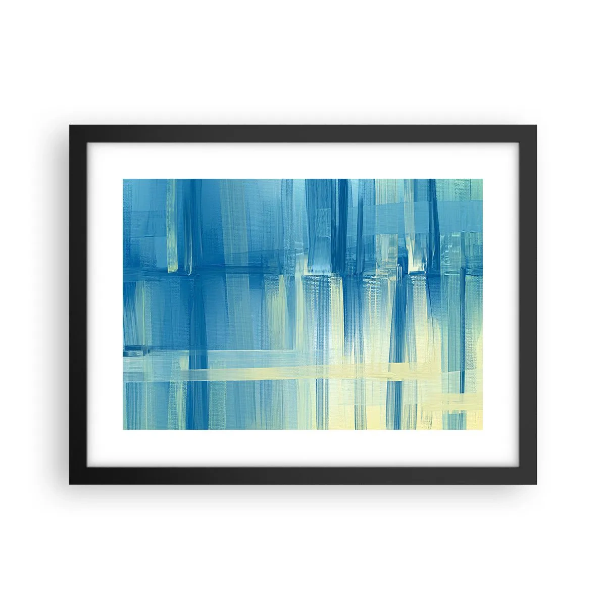 Poster in einem schwarzem Rahmen - Komposition in Türkis - 40x30 cm