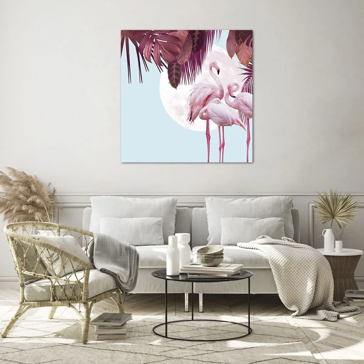 Glasbild - Bild auf glas - Drei Vogelgnaden - 70x70 cm