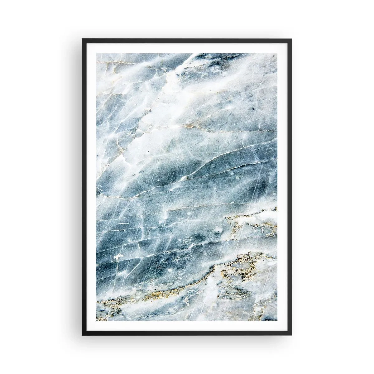 Poster in einem schwarzem Rahmen - Eiswelt - 70x100 cm