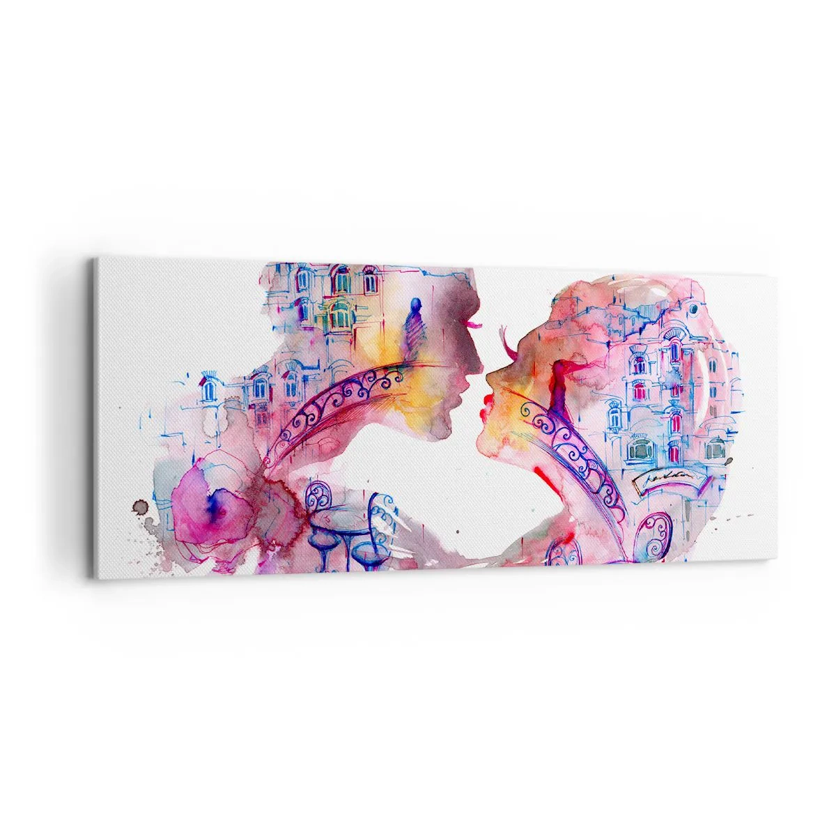 Bild auf Leinwand - Leinwandbild - Die geheime Seufzerbrücke - 100x40 cm