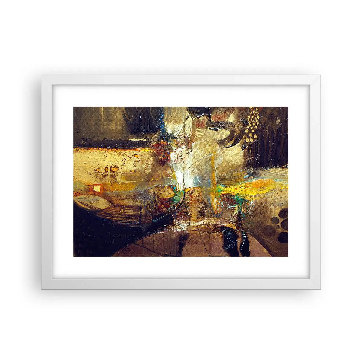 Poster in einem weißen Rahmen - Kalt, wärmer, heiß - 40x30 cm
