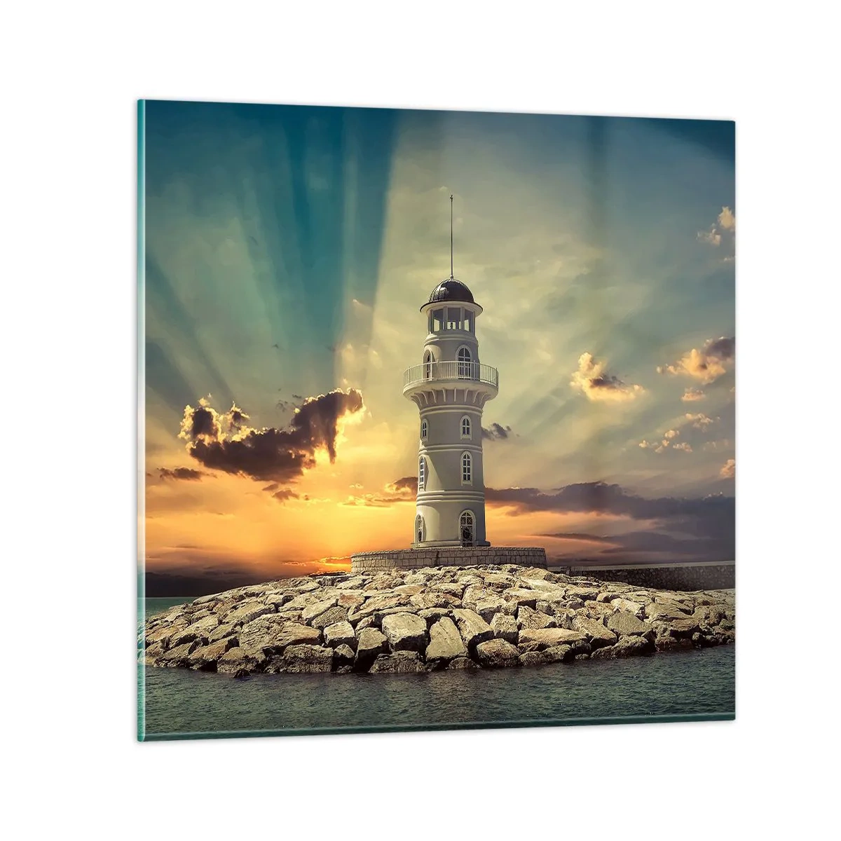 Glasbild - Bild auf glas - Licht - Gut - Schönheit - 50x50 cm