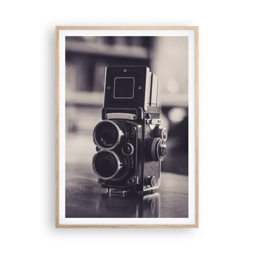 Poster in einem Rahmen aus heller Eiche - Zauber alter Fotografie - 70x100 cm