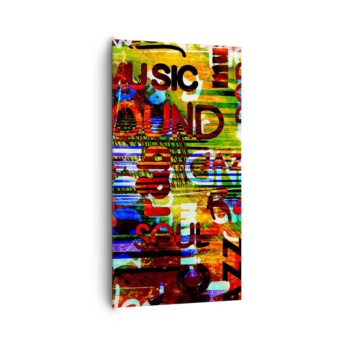 Bild auf Leinwand - Leinwandbild - Alle Farben des Klangs - 65x120 cm