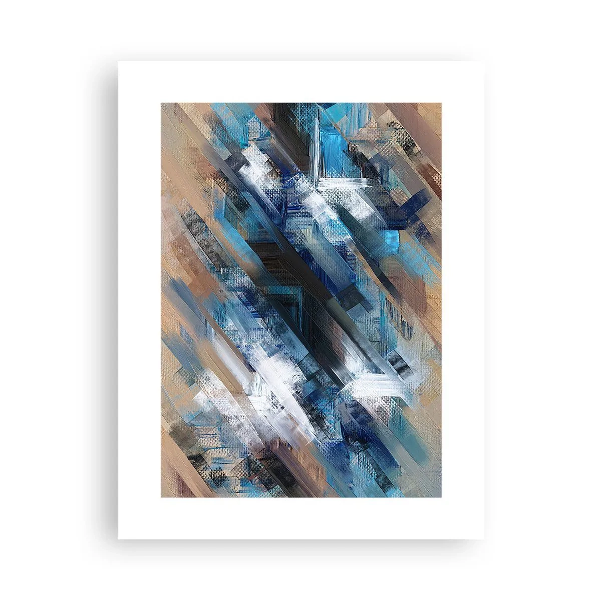 Poster - Auf einer blauen Diagonale - 30x40 cm