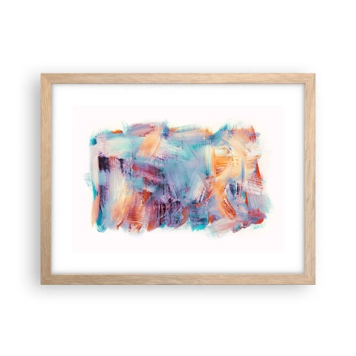 Poster in einem Rahmen aus heller Eiche - Buntes Durcheinander - 40x30 cm