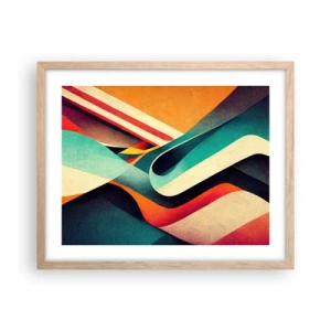 Poster in einem Rahmen aus heller Eiche - Intensive Komposition - 50x40 cm