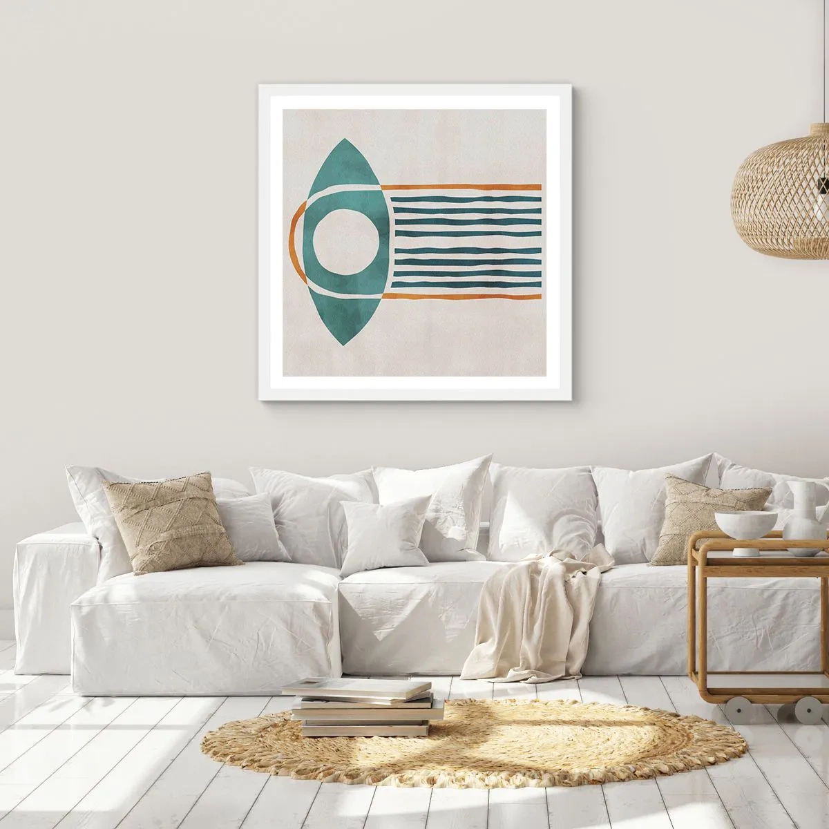 Poster in einem weißen Rahmen - Zeichen und Rituale - 30x30 cm