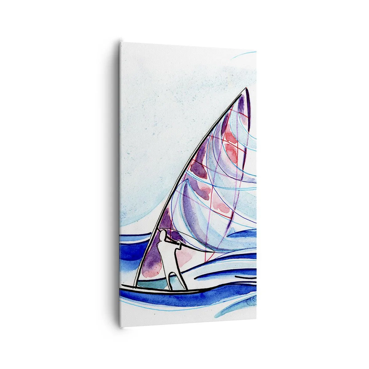 Bild auf Leinwand - Leinwandbild - Mit dem Wind im Rhythmus der Wellen - 65x120 cm