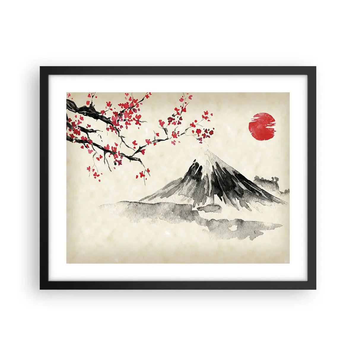 Poster in einem schwarzem Rahmen - Liebe Japan - 50x40 cm