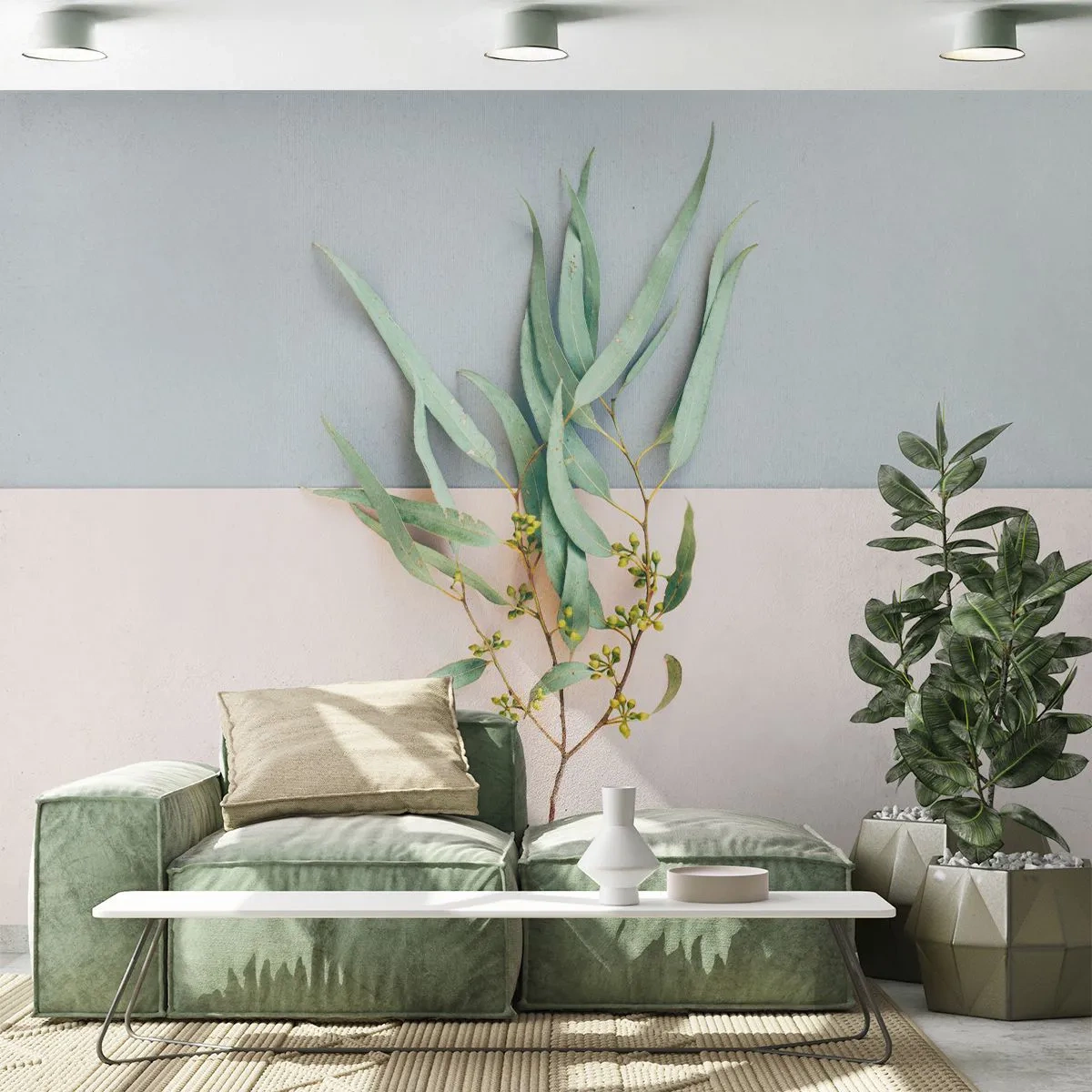 Fototapete Premium Canvas - Pastellige Subtilität - Pastell, Anlage, Boho - 250x175 cm