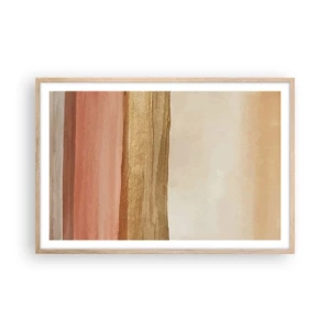 Poster in einem Rahmen aus heller Eiche - Vertikale Komposition - 91x61 cm