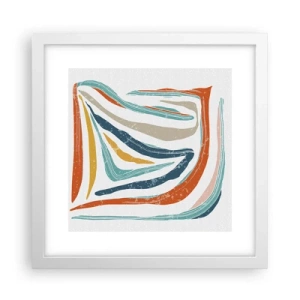 Poster in einem weißen Rahmen - Abstraktion mit einem freundlichen Lächeln - 30x30 cm